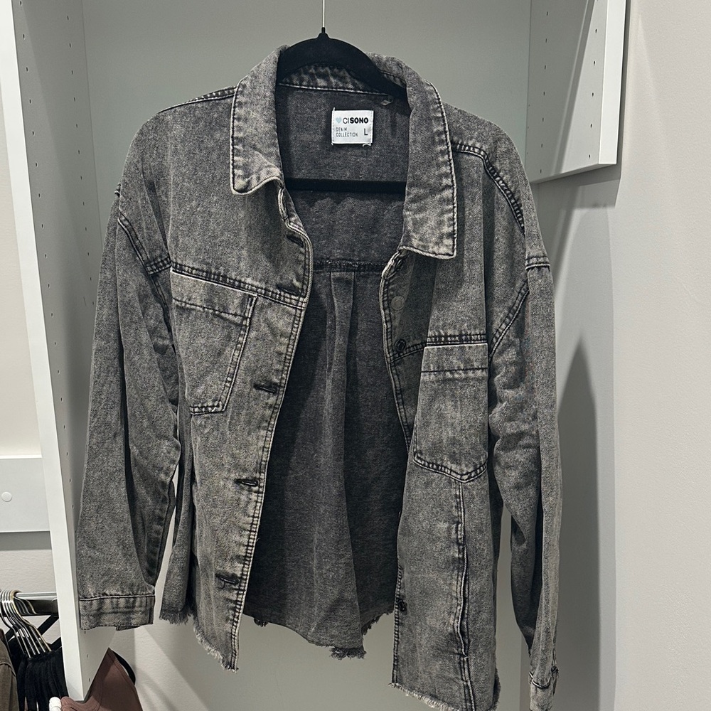Ci Sono Charcoal Jean Jacket